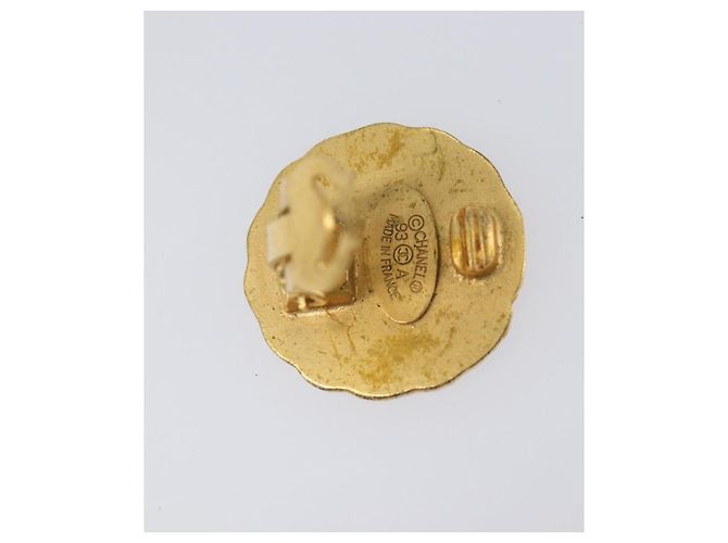 Boucles d'oreilles CHANEL Métal Doré CC Auth 204667V - vue 7