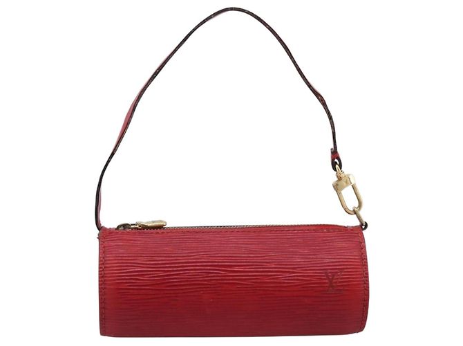 LOUIS VUITTON Epi Soufflot Pouch Accessory Pouch Red LV Auth 202968 Rosso - vista 13