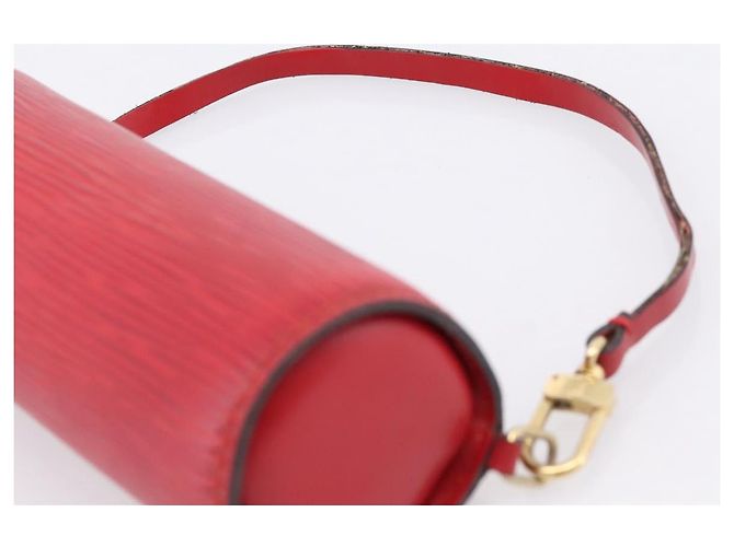 LOUIS VUITTON Epi Soufflot Pouch Accessory Pouch Red LV Auth 202968 Rosso - vista 9