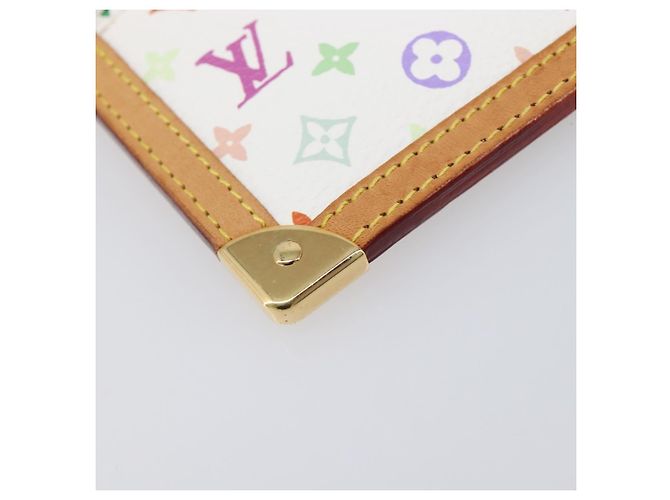 LOUIS VUITTON Monogram Multicolor Pochette Cles Coin Purse M92655 Auth BA15510V Bianco - vista 14