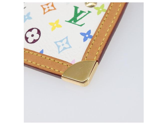 LOUIS VUITTON Monogram Multicolor Pochette Cles Coin Purse M92655 Auth BA15510V Bianco - vista 15