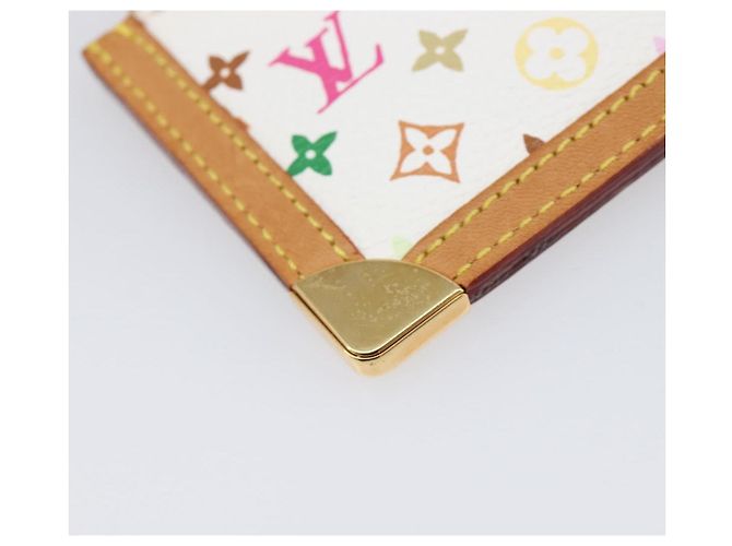 LOUIS VUITTON Monogram Multicolor Pochette Cles Coin Purse M92655 Auth BA15510V Bianco - vista 16
