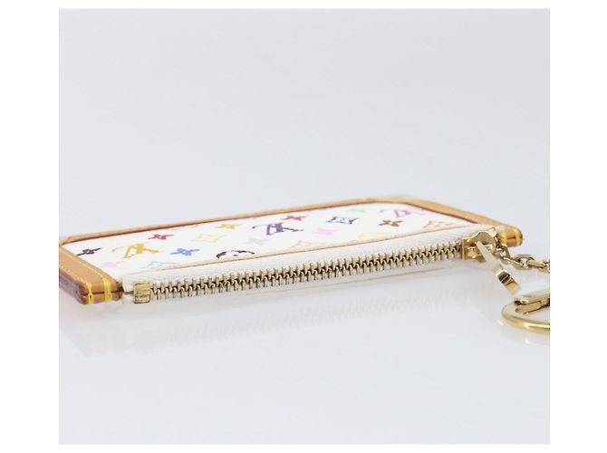 LOUIS VUITTON Monogram Multicolor Pochette Cles Coin Purse M92655 Auth BA15510V Bianco - vista 5