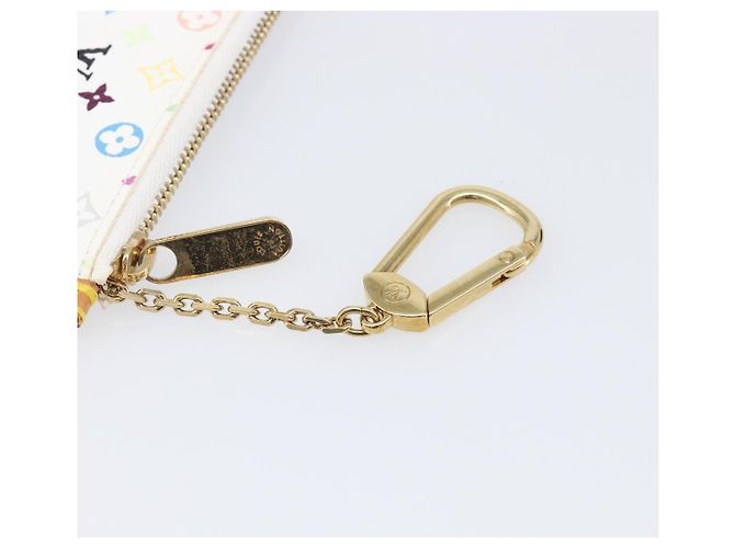 LOUIS VUITTON Monogram Multicolor Pochette Cles Coin Purse M92655 Auth BA15510V Bianco - vista 8