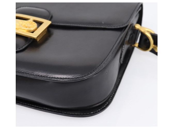 Céline Sac à épaule CELINE en cuir noir et or Auth 205144 Doré - vue 15