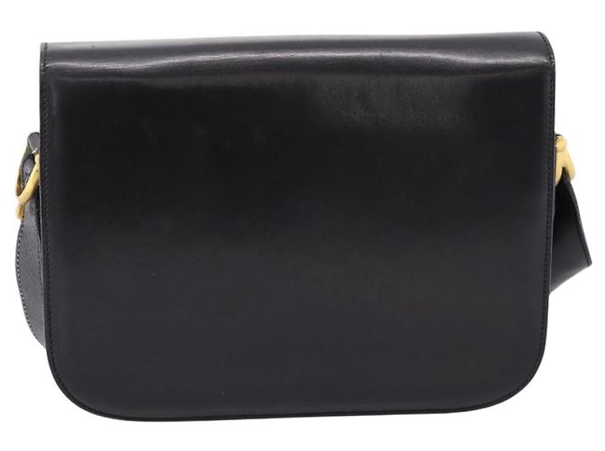 Céline Sac à épaule CELINE en cuir noir et or Auth 205144 Doré - vue 2