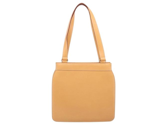 Burberrys Nova Check Schultertasche Leder Beige Gold Auth 201388 Golden - Ansicht 2
