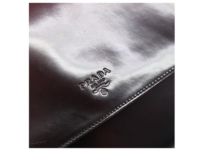 PRADA Shoulder Bag Patent Bordeaux Auth ar14223 Dark red - view 19