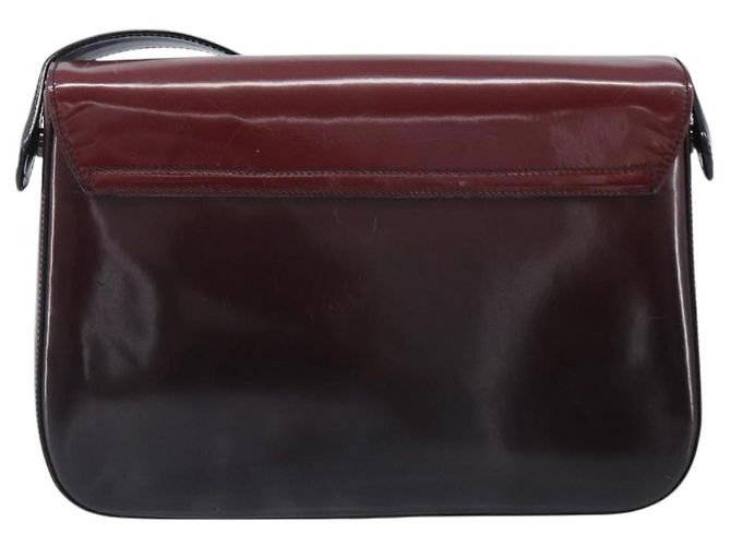 PRADA Shoulder Bag Patent Bordeaux Auth ar14223 Dark red - view 2
