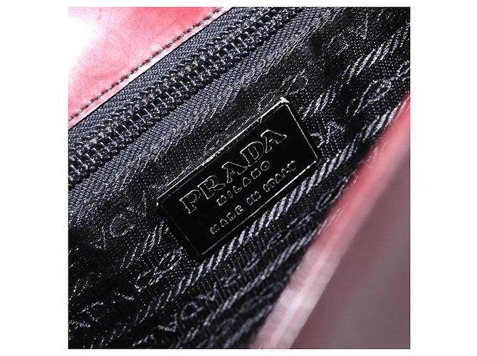PRADA Shoulder Bag Patent Bordeaux Auth ar14223 Dark red - view 21