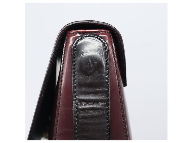 PRADA Shoulder Bag Patent Bordeaux Auth ar14223 Dark red - view 9