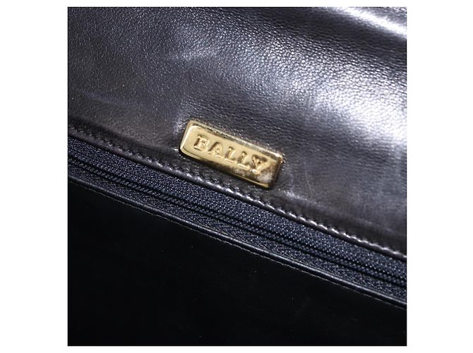 BALLY Handtasche aus Leder Schwarz Gold authentisch 204388 Golden - Ansicht 11