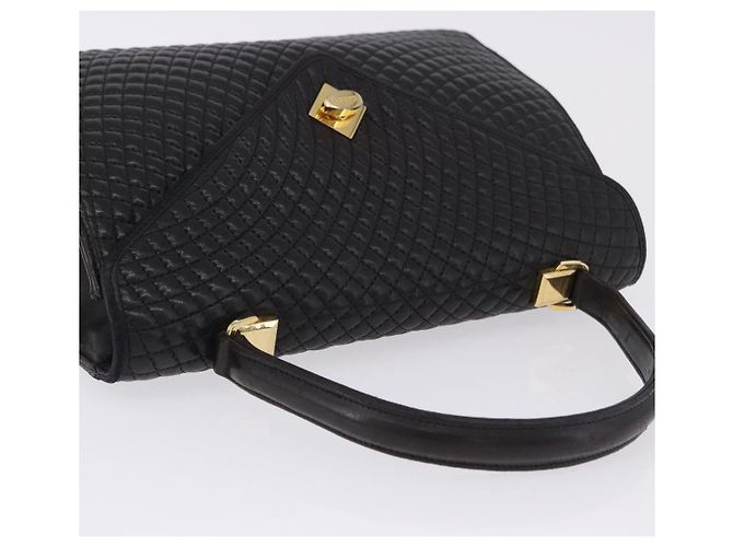 BALLY Handtasche aus Leder Schwarz Gold authentisch 204388 Golden - Ansicht 14
