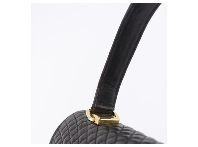 BALLY Handtasche aus Leder Schwarz Gold authentisch 204388 Golden - Ansicht 8