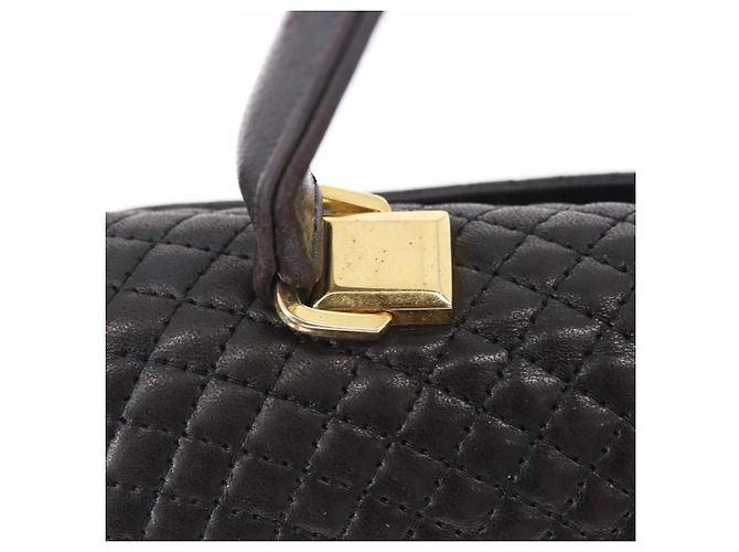 BALLY Handtasche aus Leder Schwarz Gold authentisch 204388 Golden - Ansicht 9