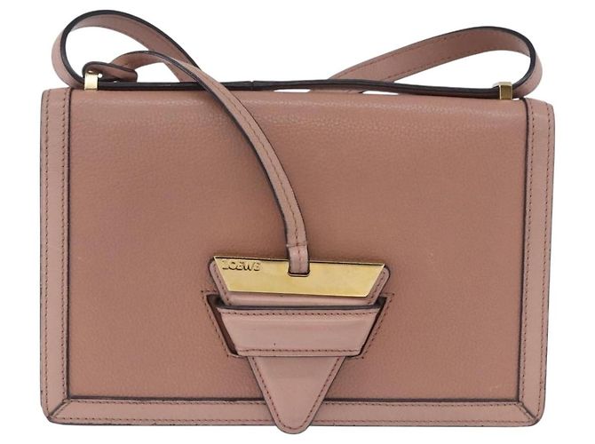 LOEWE Barcelona Schultertasche aus Leder, Rosa, Goldfarben, Authentisch ka6190A Pink - Ansicht 13