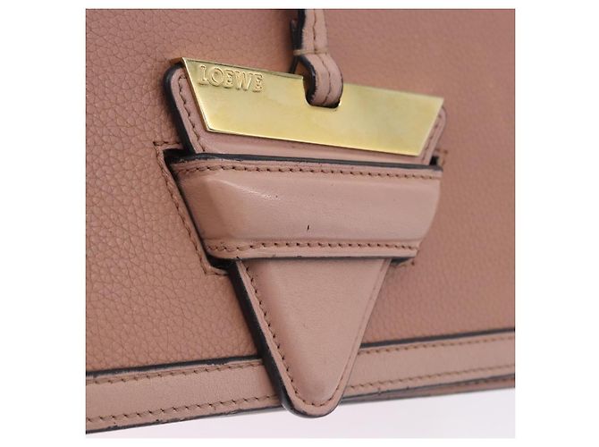 LOEWE Barcelona Schultertasche aus Leder, Rosa, Goldfarben, Authentisch ka6190A Pink - Ansicht 19