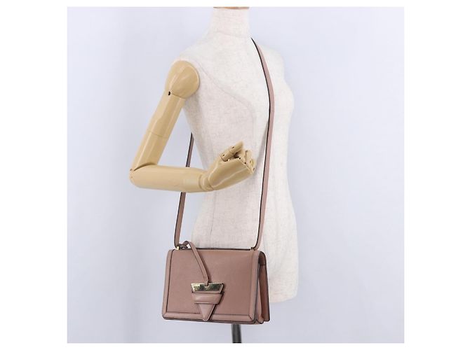 LOEWE Barcelona Schultertasche aus Leder, Rosa, Goldfarben, Authentisch ka6190A Pink - Ansicht 30
