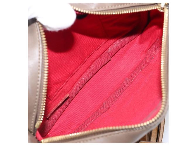 Chloé Chloe Eden Schultertasche Leder Beige Goldton Auth 204650A - Ansicht 11