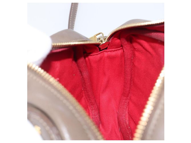 Chloé Chloe Eden Schultertasche Leder Beige Goldton Auth 204650A - Ansicht 20