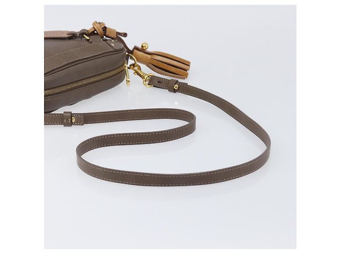 Chloé Chloe Eden Schultertasche Leder Beige Goldton Auth 204650A - Ansicht 7