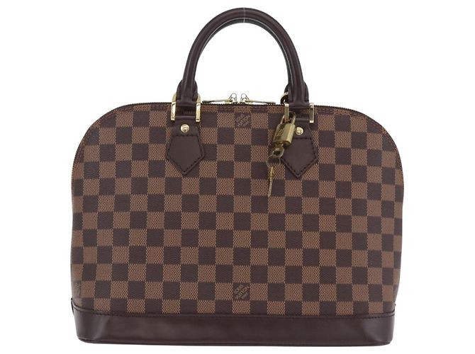 Bolso de mano LOUIS VUITTON Damier Ebene Alma PM N53151 LV Auth 204034V - vista 13