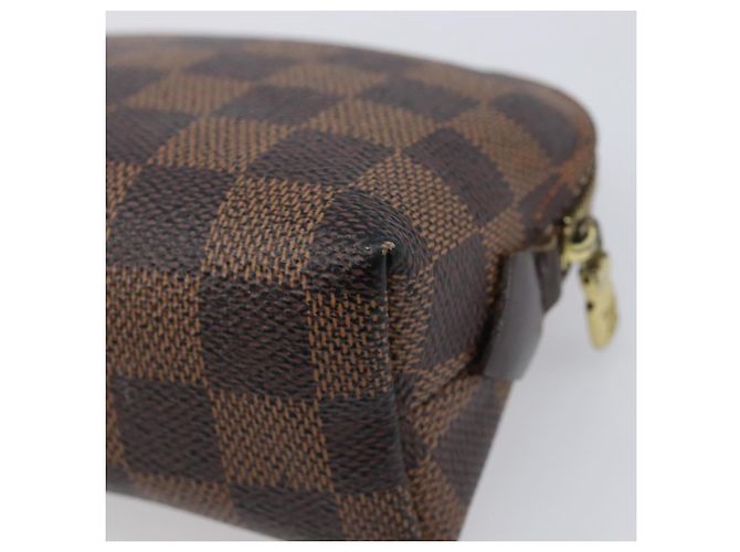 LOUIS VUITTON Damier Ebene Pochette Cosmetic PM Pouch N47516 LV Auth 204602 - vista 15