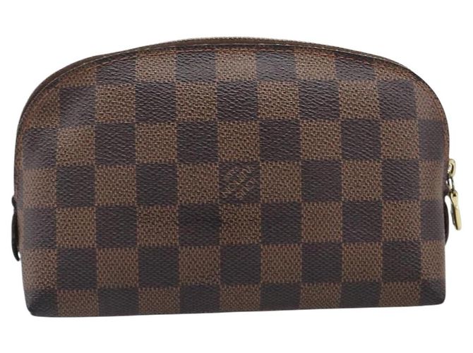 LOUIS VUITTON Damier Ebene Pochette Cosmetic PM Pouch N47516 LV Auth 204602 - vista 2