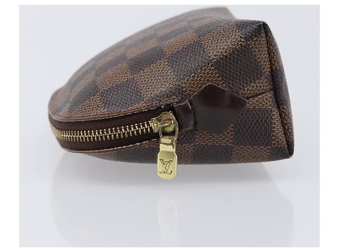LOUIS VUITTON Damier Ebene Pochette Cosmetic PM Pouch N47516 LV Auth 204602 - vista 4