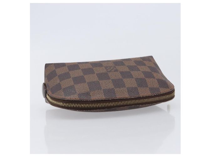 LOUIS VUITTON Damier Ebene Pochette Cosmetic PM Pouch N47516 LV Auth 204602 - vista 5