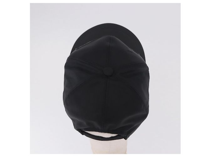 Casquette PRADA Nylon Black White Auth ar14198 Noir Blanc - vue 7