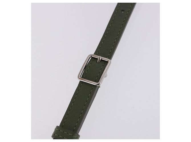 Céline CELINE Big Bag Bucket Hand Bag Leather 2way Green Silver Auth BA15799V Argenté Vert - vue 10