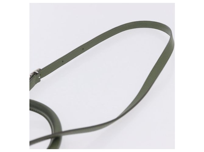 Céline CELINE Big Bag Bucket Hand Bag Leather 2way Green Silver Auth BA15799V Argenté Vert - vue 14