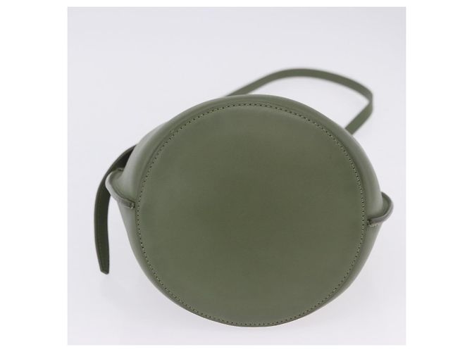 Céline CELINE Big Bag Bucket Hand Bag Leather 2way Green Silver Auth BA15799V Argenté Vert - vue 5
