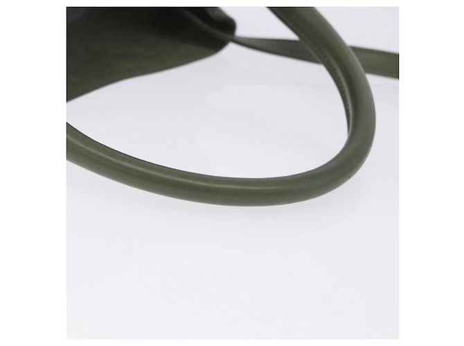 Céline CELINE Big Bag Bucket Hand Bag Leather 2way Green Silver Auth BA15799V Argenté Vert - vue 7
