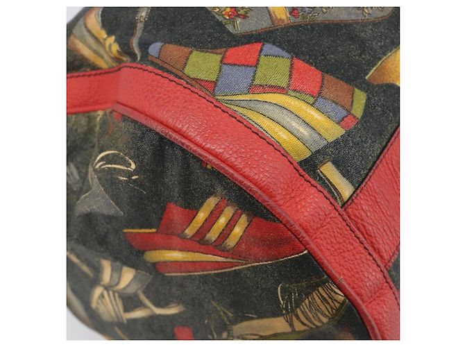 Salvatore Ferragamo Shoulder Bag Coated Canvas Red Gold Auth 202451 Golden - view 18