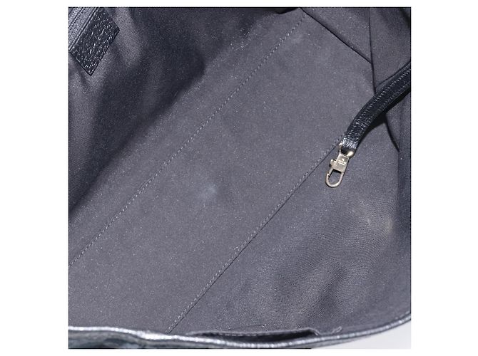 GUCCI GG Canvas Handtasche Schwarz Goldfarben 145810 Auth 204666V - Ansicht 10