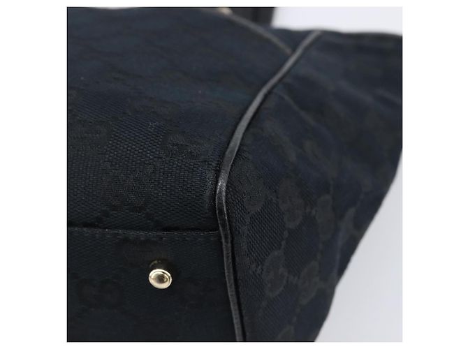 GUCCI GG Canvas Handtasche Schwarz Goldfarben 145810 Auth 204666V - Ansicht 16