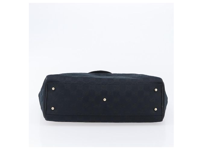 GUCCI GG Canvas Handtasche Schwarz Goldfarben 145810 Auth 204666V - Ansicht 5