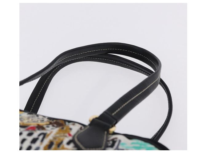 PRADA Venice Tote Bag Nylon Leather Multicolor Gold Auth am12575V Multiple colors Golden - view 14