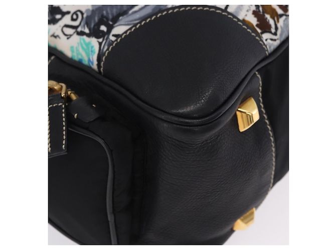 PRADA Venice Tote Bag Nylon Leather Multicolor Gold Auth am12575V Multiple colors Golden - view 16