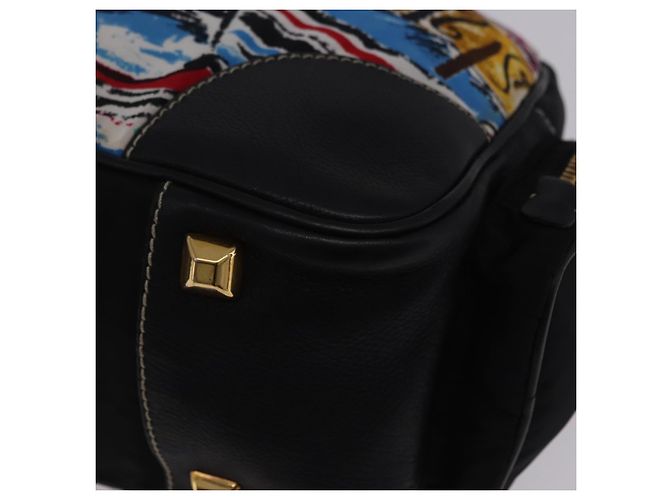 PRADA Venice Tote Bag Nylon Leather Multicolor Gold Auth am12575V Multiple colors Golden - view 19