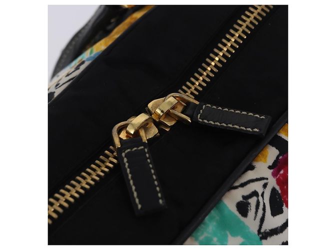 PRADA Venice Tote Bag Nylon Leather Multicolor Gold Auth am12575V Multiple colors Golden - view 20