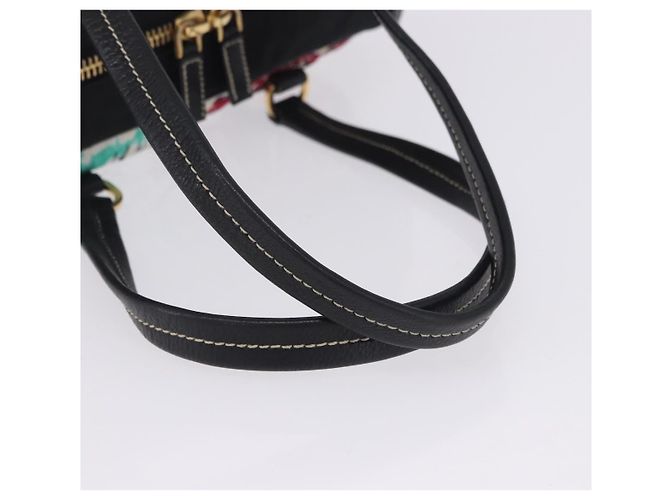 PRADA Venice Tote Bag Nylon Leather Multicolor Gold Auth am12575V Multiple colors Golden - view 7