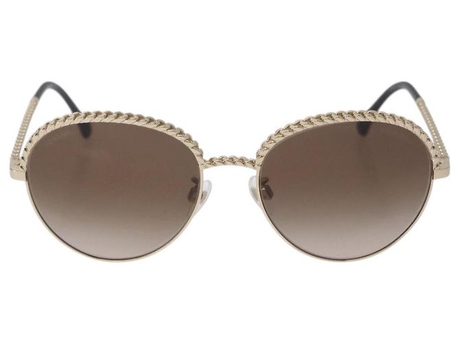 Gafas de sol CHANEL metal Gold Tone CC Auth 204107M - vista 13