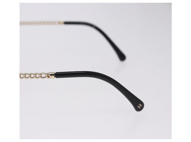 Gafas de sol CHANEL metal Gold Tone CC Auth 204107M - vista 8