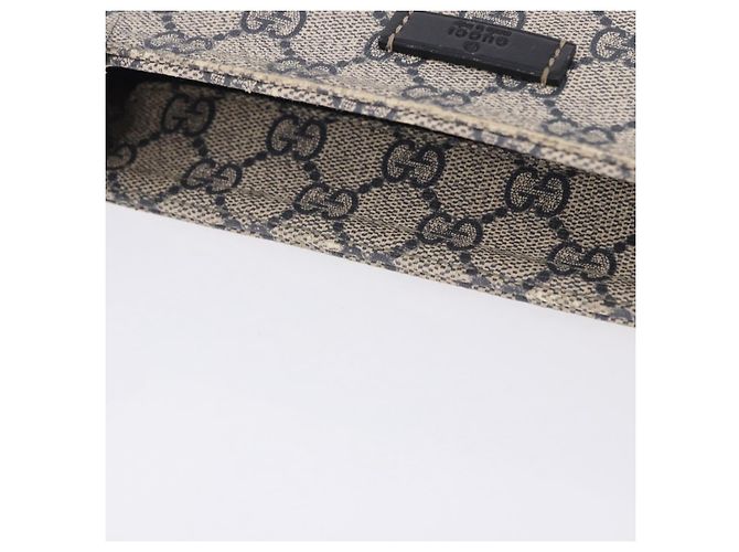 Bolsa de Ombro GUCCI GG Supreme PVC Navy Silver 201538 Auth ka6210 Prata Azul marinho - vista 15