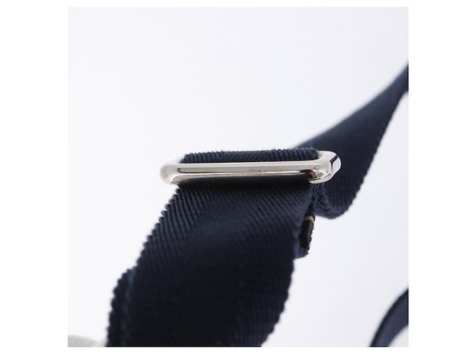 Bolsa de Ombro GUCCI GG Supreme PVC Navy Silver 201538 Auth ka6210 Prata Azul marinho - vista 20