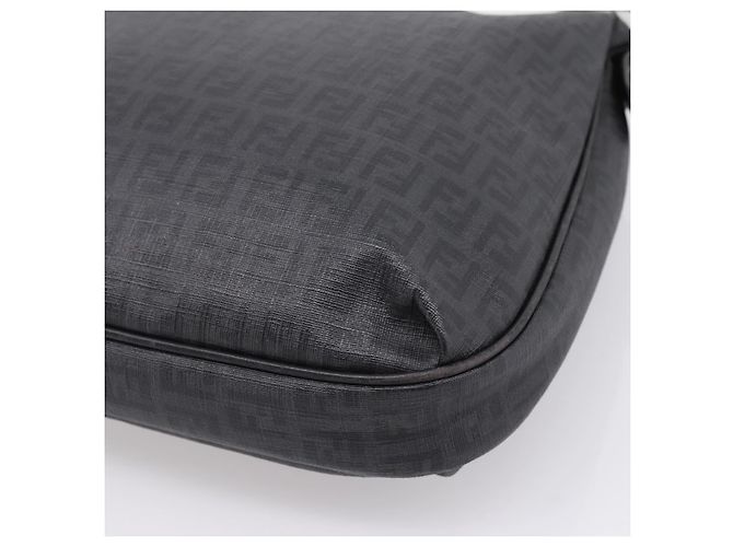 Borsa a tracolla FENDI Zucchino Canvas PVC Nero Oro Auth 204845 D'oro - vista 16