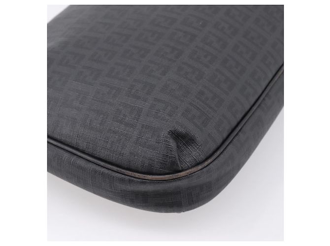 Borsa a tracolla FENDI Zucchino Canvas PVC Nero Oro Auth 204845 D'oro - vista 17